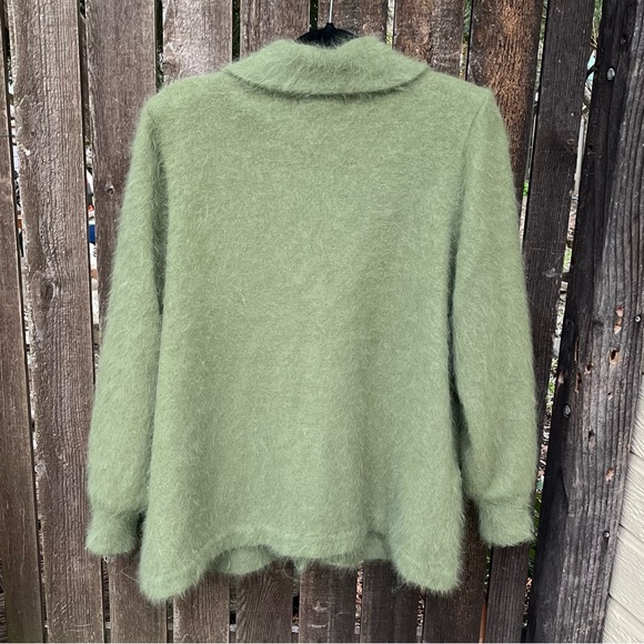 Venesha Angora Sweater Coat In Olive Green Sz M - Picture 2 of 13
